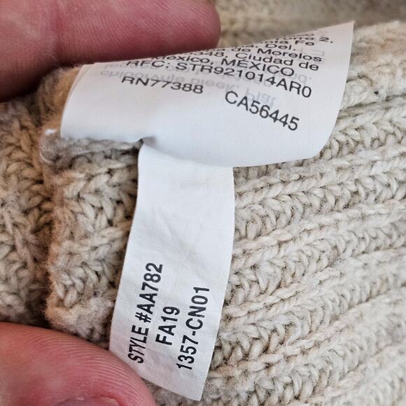 Madewell Sweater Womens XS Beige Thompson Pocket Pullover Ribbed Style AA782 - Picture 7 of 10